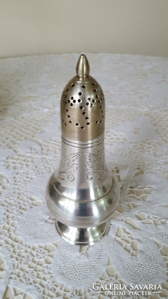 Antique silver-plated, beautiful, chiseled powdered sugar sprinkler 2 pcs.