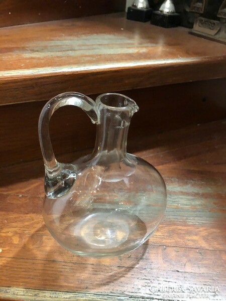 XIX. Turn-of-the-century glass pourer, in perfect condition, 18 cm.