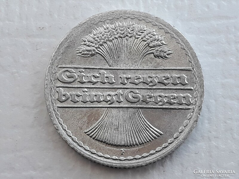 Németország 50 Pfennig 1920 F érme - Weimari Köztársaság 50 Pfennig 1920 külföldi pénzérme