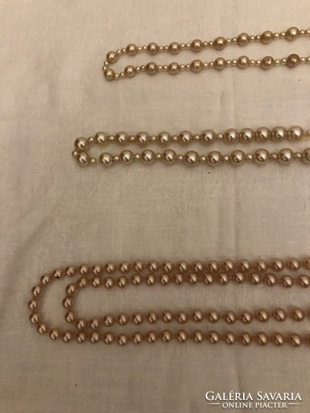 3 Pieces of pearl necklaces
