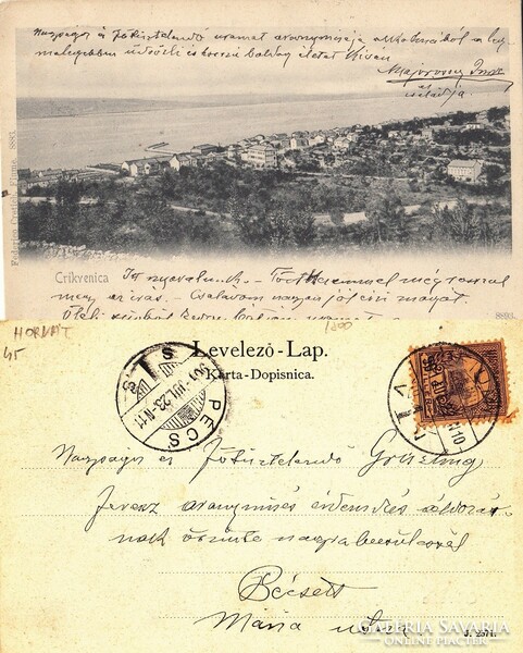 Horvát Crikvenica 1901       .Posta van !