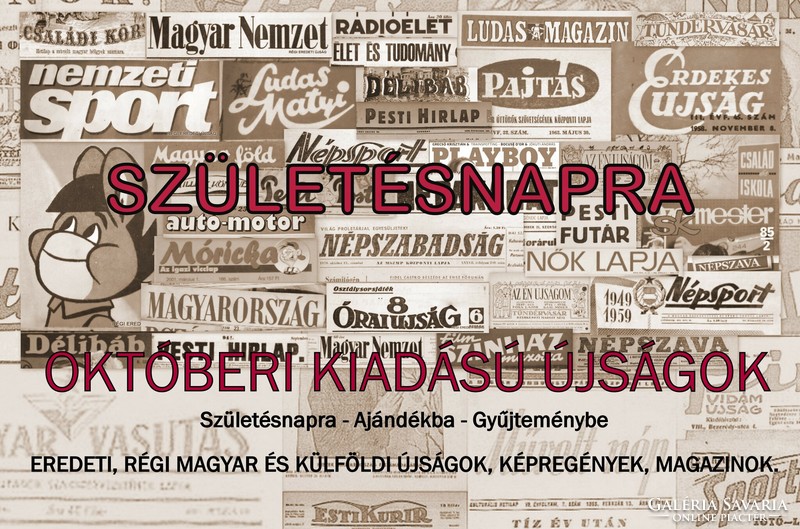 2021 October 22 / Hungarian nation / birthday newspaper!? No.: 20954