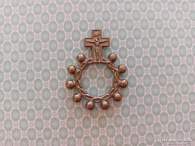 Prayer ring religious relic rosary ring