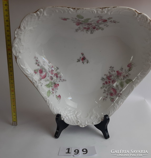 Gyönyörű virág mintás nagyméretű porcelán asztalközép, kínáló tál /199/