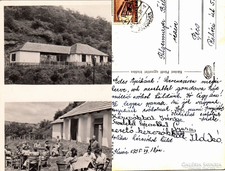 Kárász tourist house 1955. There is a post office!