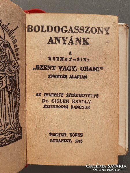 Régi imakönyv 1943 vallási könyv