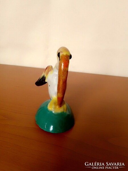 EXTRÉM RITKA art deco színes tukán madár kerámia figura szobor jelzett Gáldi Glasz Gyula gyűjtői