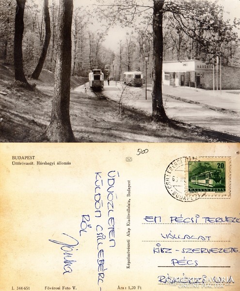 Budapest Úttörővasú Hárshegyi állomás 1966      .Posta van !