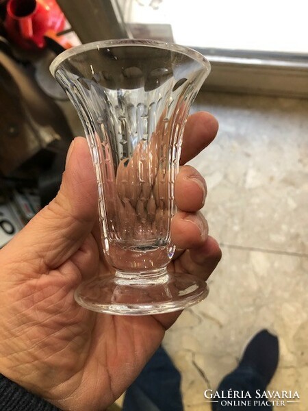Moser üveg váza, 14 cm-es nagyságú, gyűjtőknek kiváló.