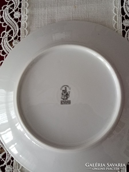 Belgian wall plate / decorative plate: antwerpen---the famous cerabel porcelain with a golden edge
