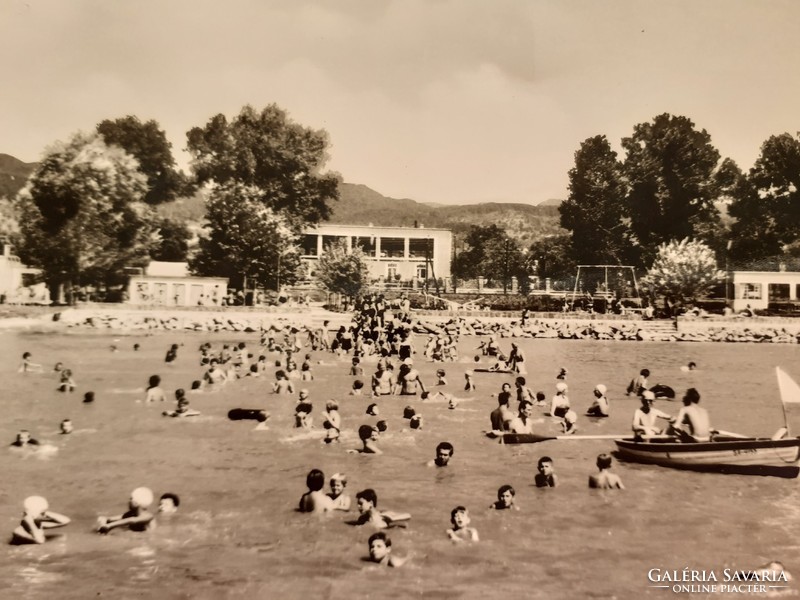 Régi képeslap 1965 Vonyarcvashegy strand fürdő fotó levelezőlap