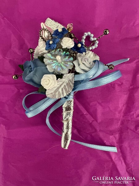 Wonderful hand-made wedding flower decoration, jacket decoration from Dresden