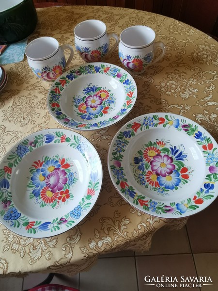 6 ditmar urbach belly mugs and plates together (3-3)