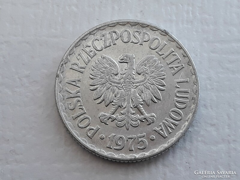 Poland 1 zloty 1975 coin - 1 zloty zl aluminum 1975 foreign coin
