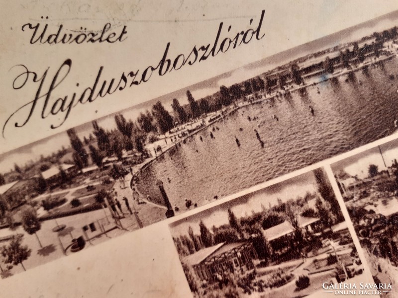 Old postcard 1942 Hajdúszoboszló spa photo postcard