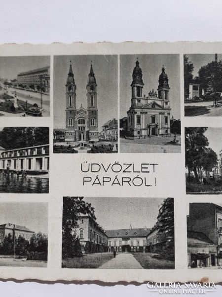 Régi képeslap Pápa 1944 fotó levelezőlap