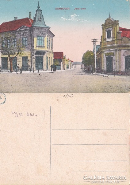 Dombovár Jókai útca approx. 1920. There is a post office!