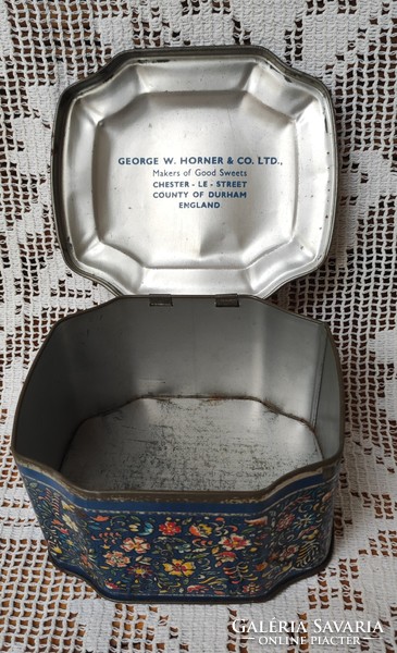 Antique English dessert metal box