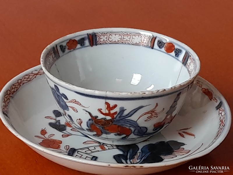 Kínai porcelán tálka, csésze + alj, 1800-as évek első fele