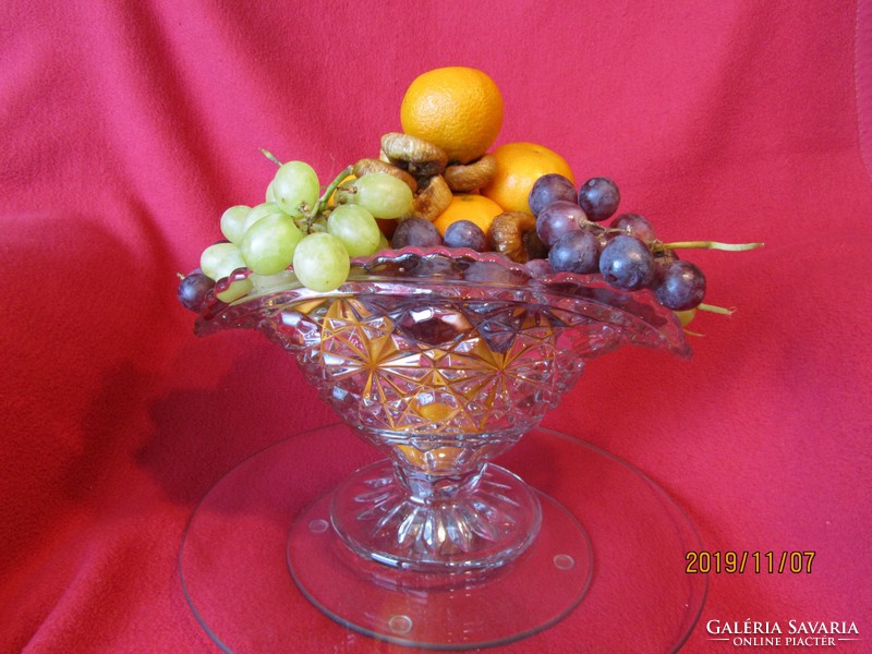 Antique glass fruit tray approx. 1910-1930