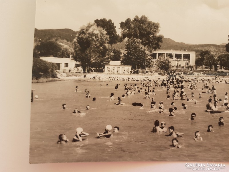 Old postcard 1965 vonyarcvashegy beach spa photo postcard