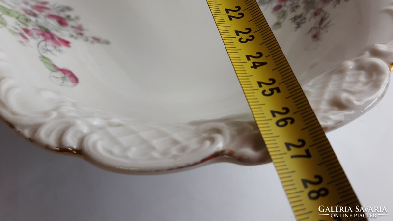 Large porcelain centerpiece with a beautiful flower pattern, serving bowl /199/
