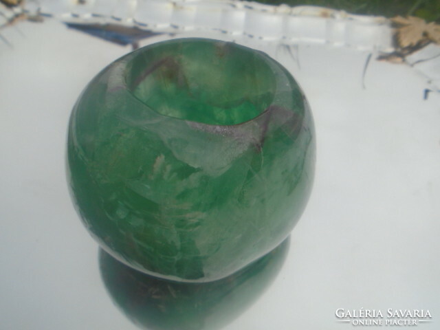 Old jade mineral candelabra or candle holder 645 grams 3225 ct brutal carat
