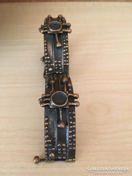 Industrial art bronze bracelet - József Pérí - from the 1960s