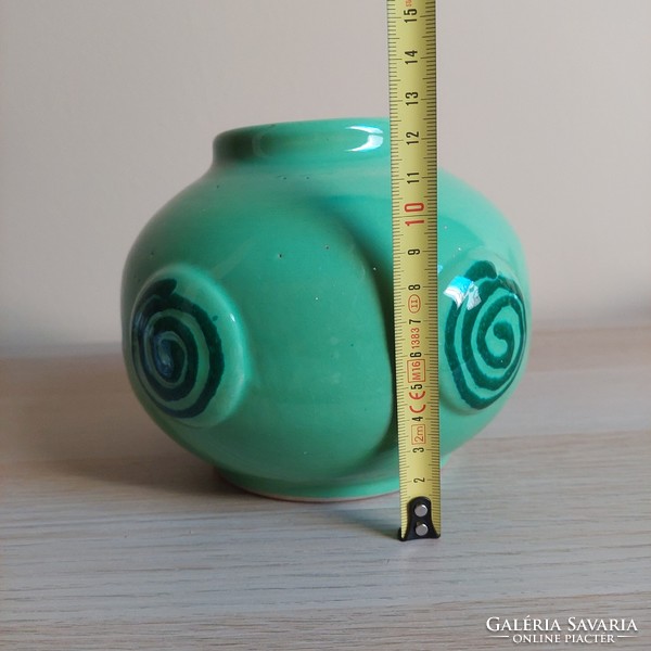 Retro green ceramic vase