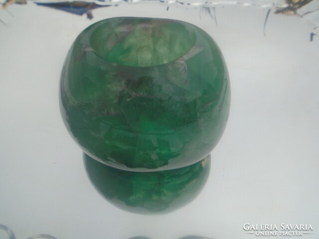 Old jade mineral candelabra or candle holder 645 grams 3225 ct brutal carat