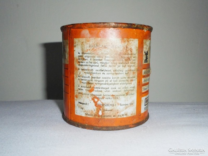 Retro festékes doboz - Míniumos olajfesték 901 - Budalakk gyártó - 1970-es évekből