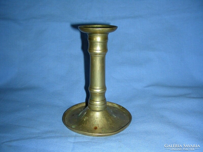 Antique Biedermeier copper candle holder