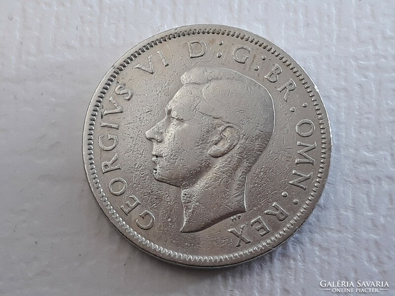 Egyesült Királyság 2 Shilling 1948 érme - Brit 2 Schilling 1948 VI. György király külföldi pénzérme
