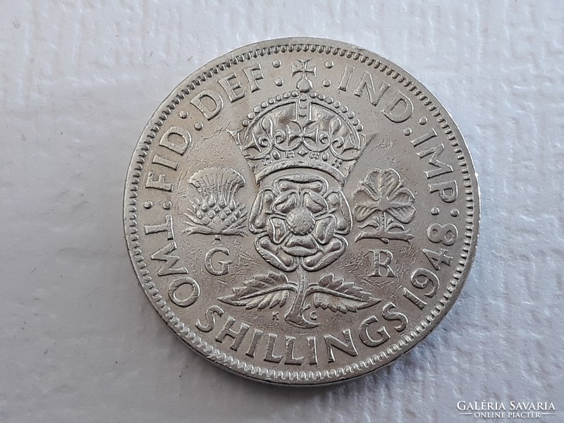 United Kingdom 2 shilling 1948 coin - British 2 shilling 1948 vi. Foreign coin of King George
