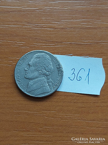 USA 5 CENT 1996  'P' verdejel  Philadelphia  JEFFERSON  361.