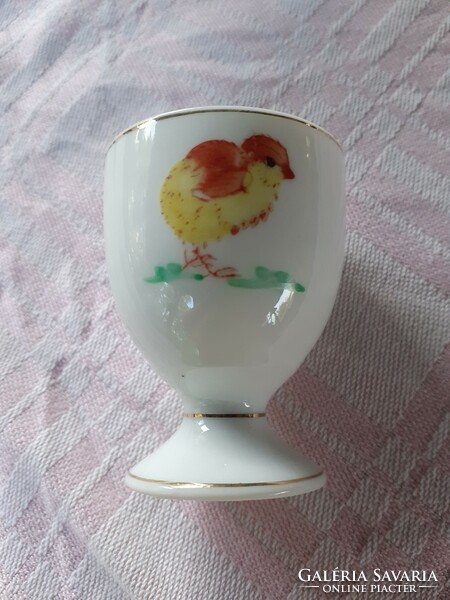 Hand-painted porcelain egg holder for soft-boiled eggs