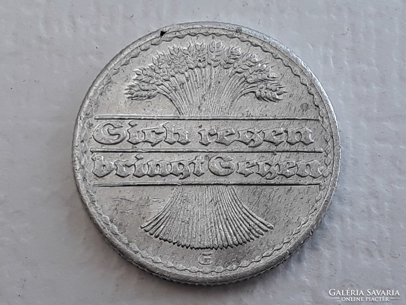 Germany 50 pfennig 1920 e coin - Weimar Republic 50 pfennig 1920 foreign coin