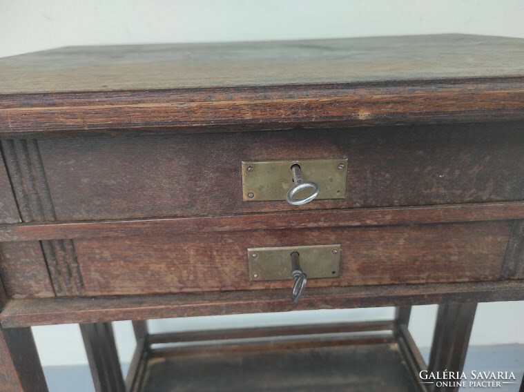 Antique table art nouveau art deco with 2 drawers with keys 991 6122