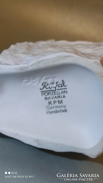 KPM Op-Art porcelán szikla váza sziklaváza porcelán váza kpm váza