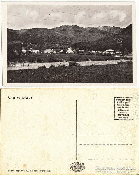 The view of Ratosnya around 1930. There is a post office!