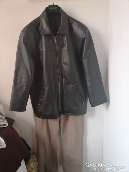 They are more beautiful than me plus size men's leather jacket xxl winter autumn spring vatelines lined 125 chest