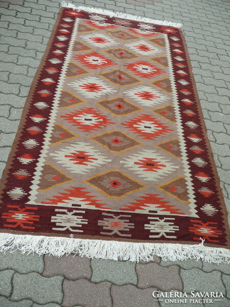 Antique, large kilim carpet from the 1930s-40s in good condition, cleaned 270*140 cm