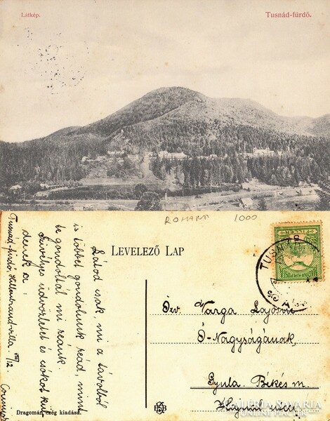 View of Tusnád spa, circa 1920. There is a post office!
