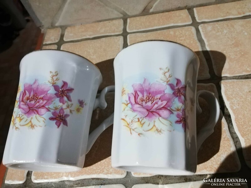 Crown regal pair of floral mugs 2-2 dl