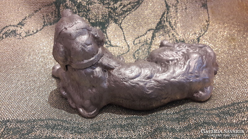 Old metal setter dog statue (l3118)