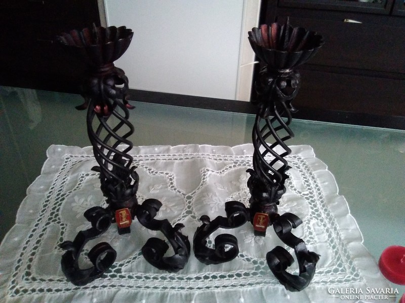 Retro Sot emblem candle holders, meticulously crafted ironwork, for relic collectors!