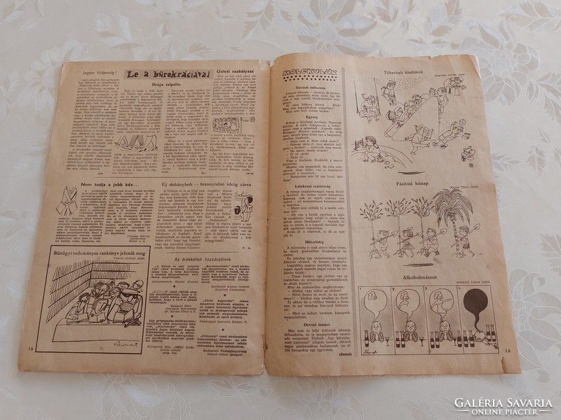 Old newspaper ludas matyi April 13, 1961 satirical weekly