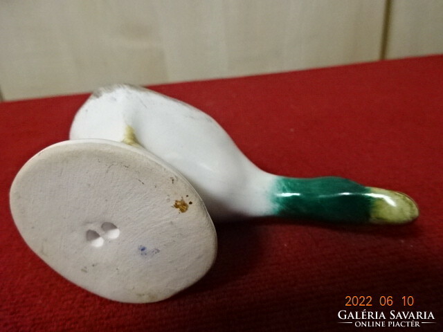 Bodrogkeresztúr glazed ceramic figure, hand-painted wild duck. He has! Jokai.