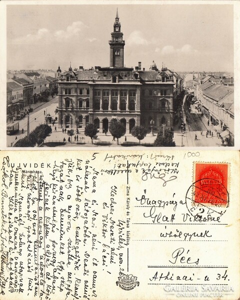 Újvidék novisad town hall 1942. There is a post office!