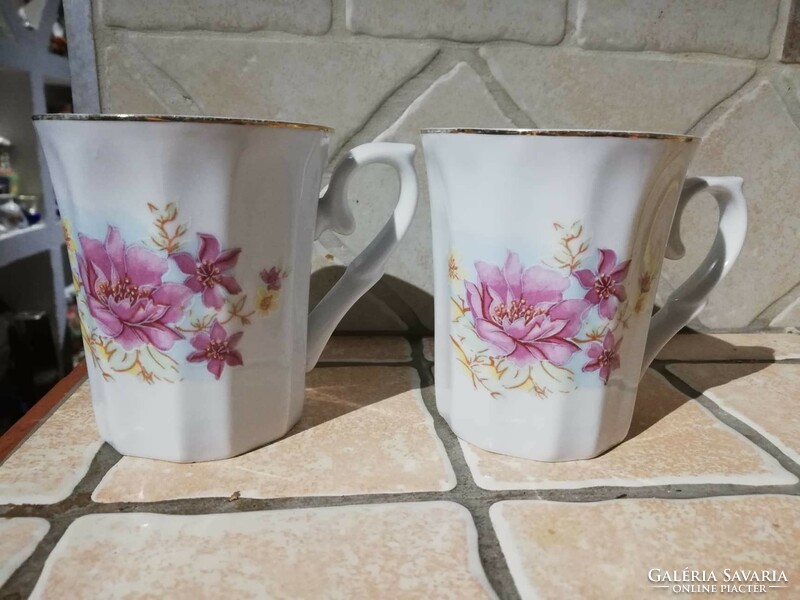 Crown regal pair of floral mugs 2-2 dl